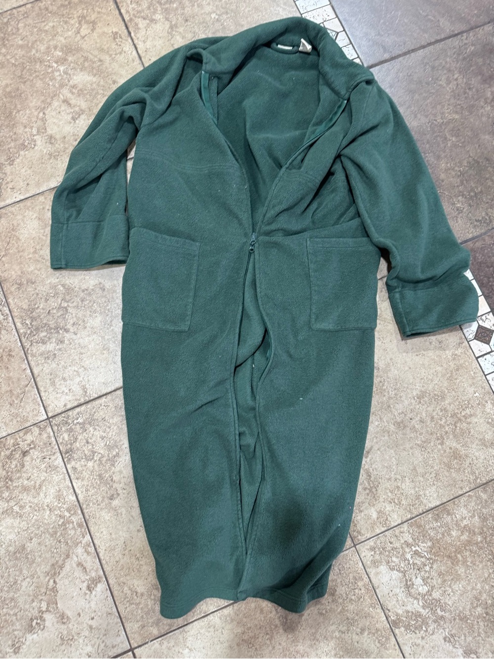L.L. Bean Dark Green Long Trench Coat
